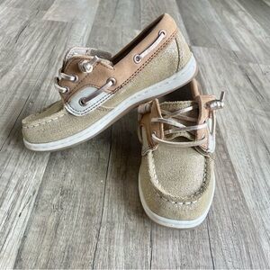 Stylish Tan and Cream Kids Boat Shoes